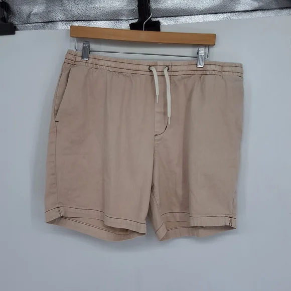 PacSun Xl Men's Beige Flat Front Shorts - Picture 1 of 6